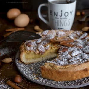 Crostata Con Frolla Alla Cannella E Crema Alle Nocciole E Mandorle